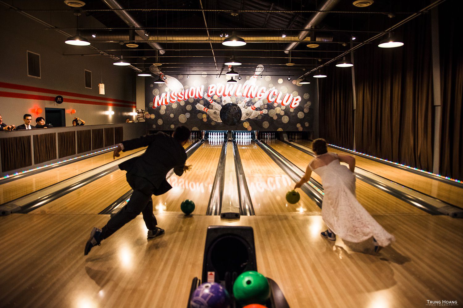 Mission Bowling Club Wedding First Bowl