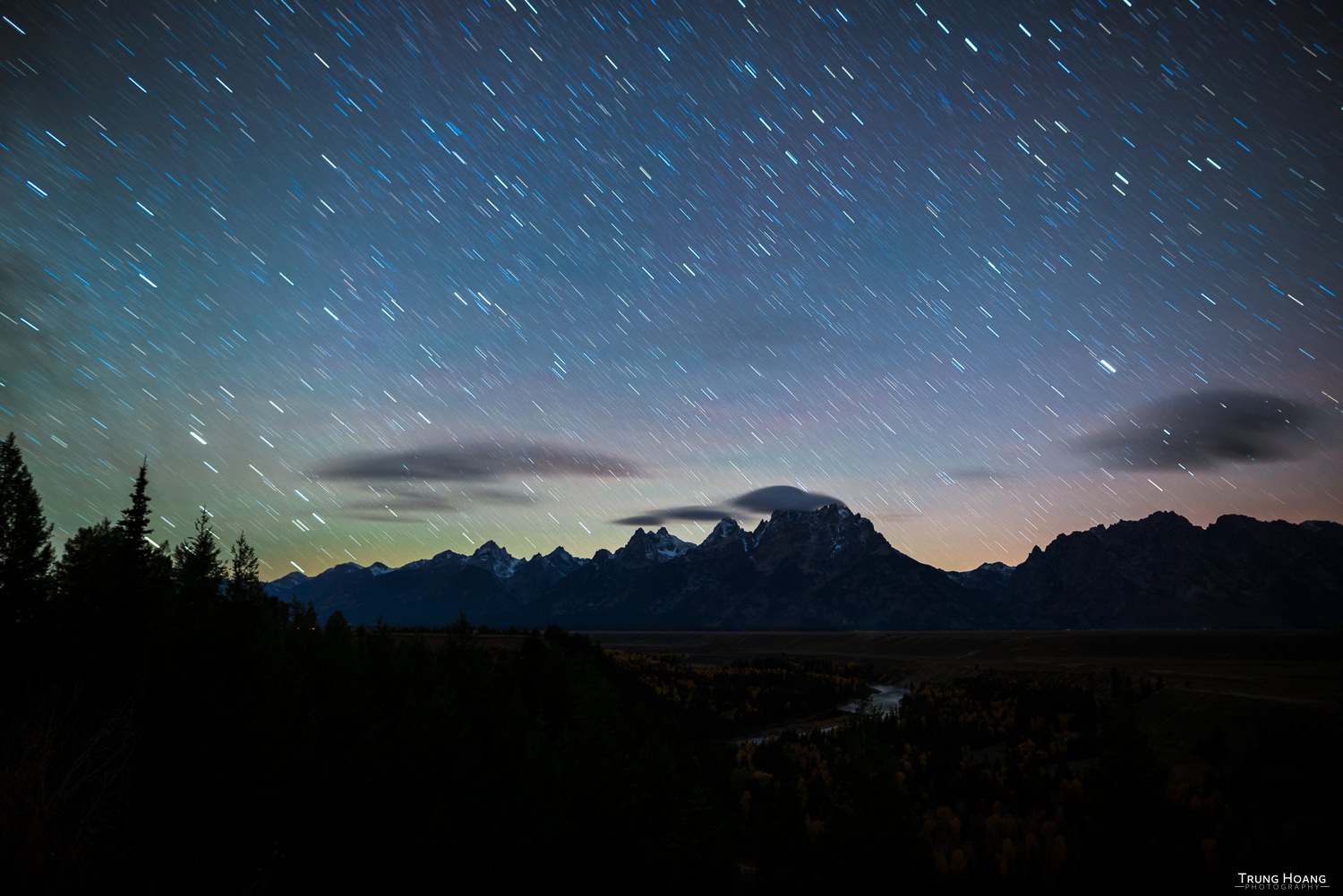 Star Trails Over the Tetons