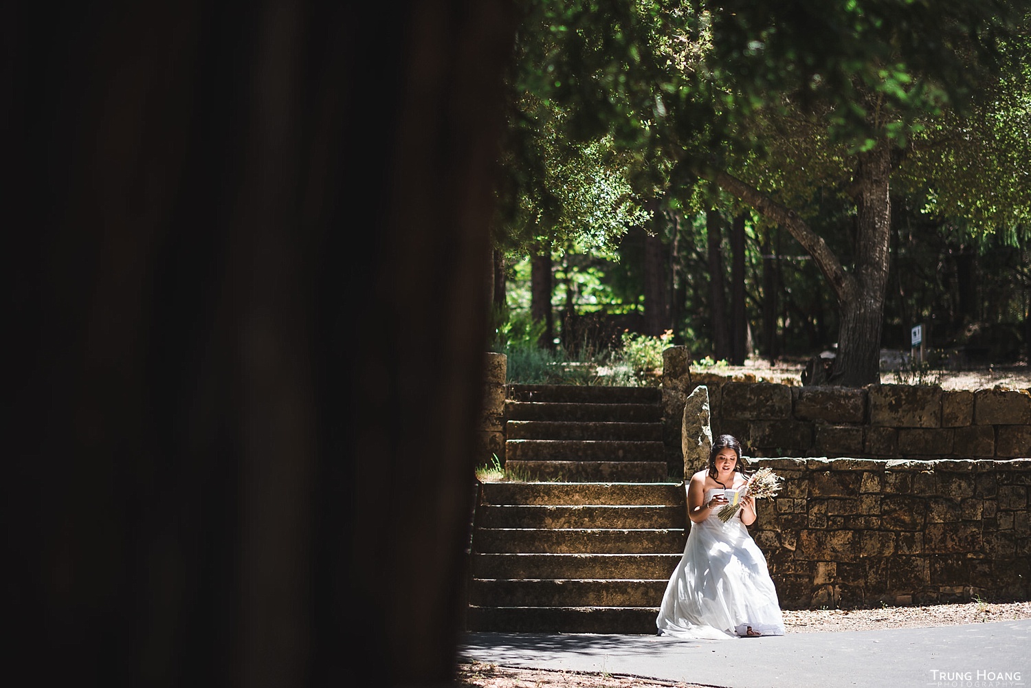 Bride reading vows