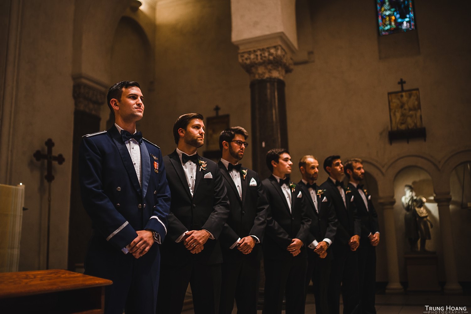 Groom's First Look at Bride down the Aisle
