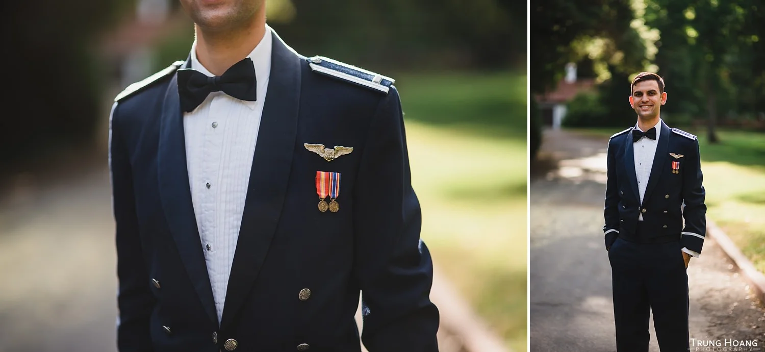 Solo Air Force groom portrait