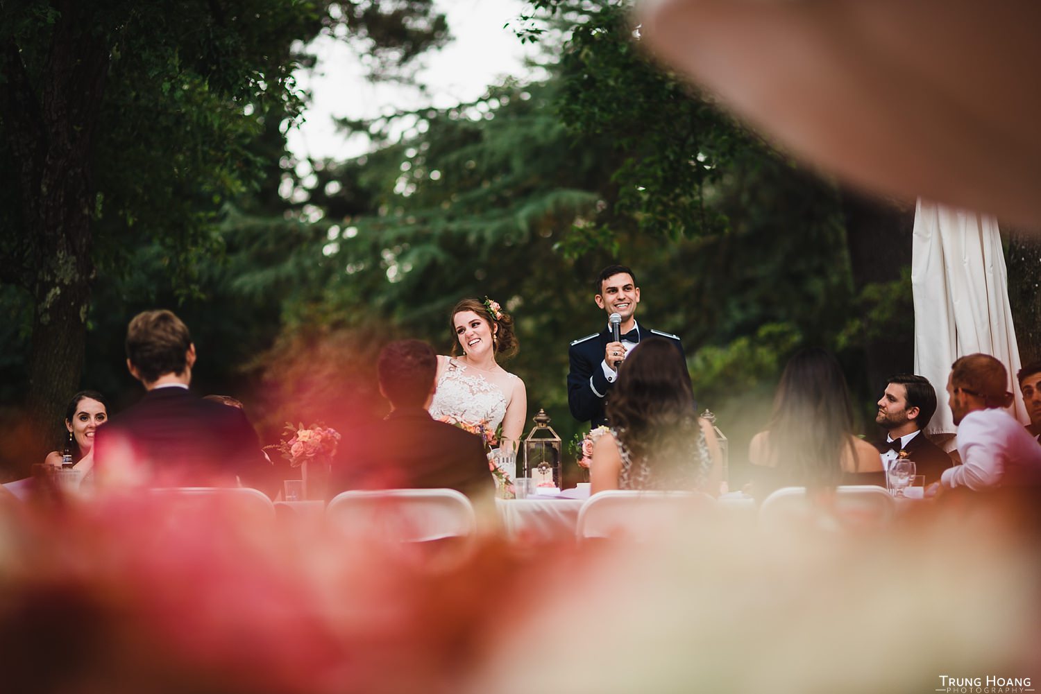 Happy couple on wedding day