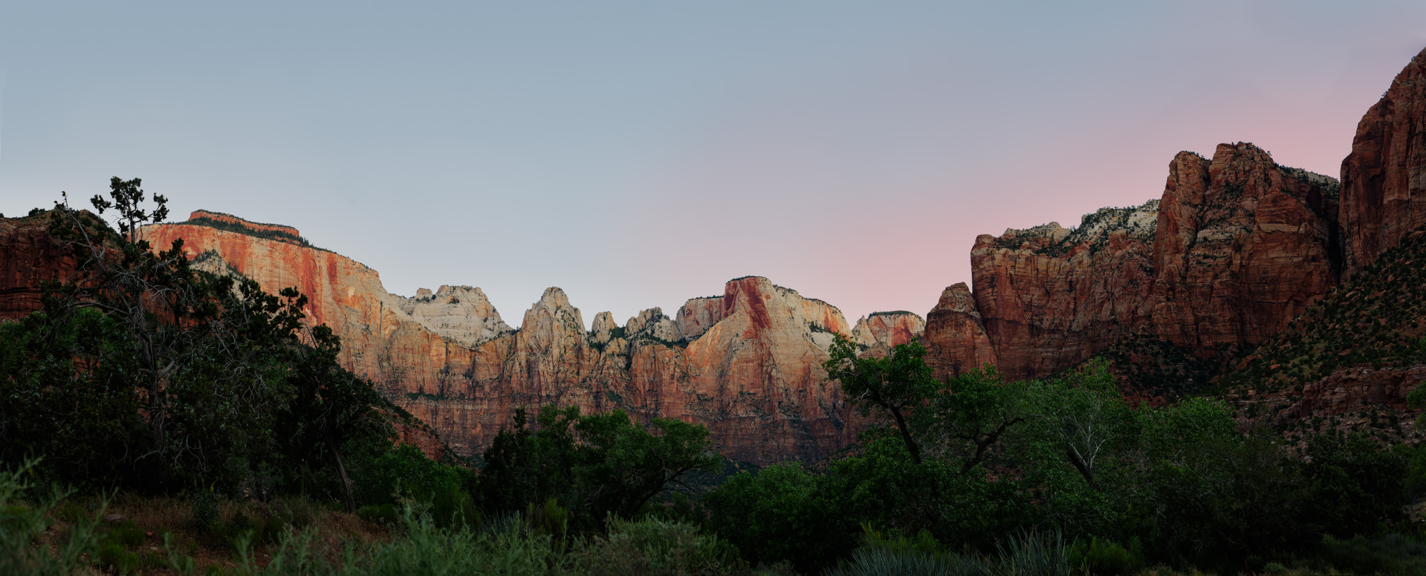 The Towers of Virgin at dawn