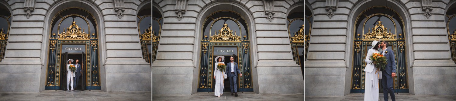 SF City Hall Wedding Exit