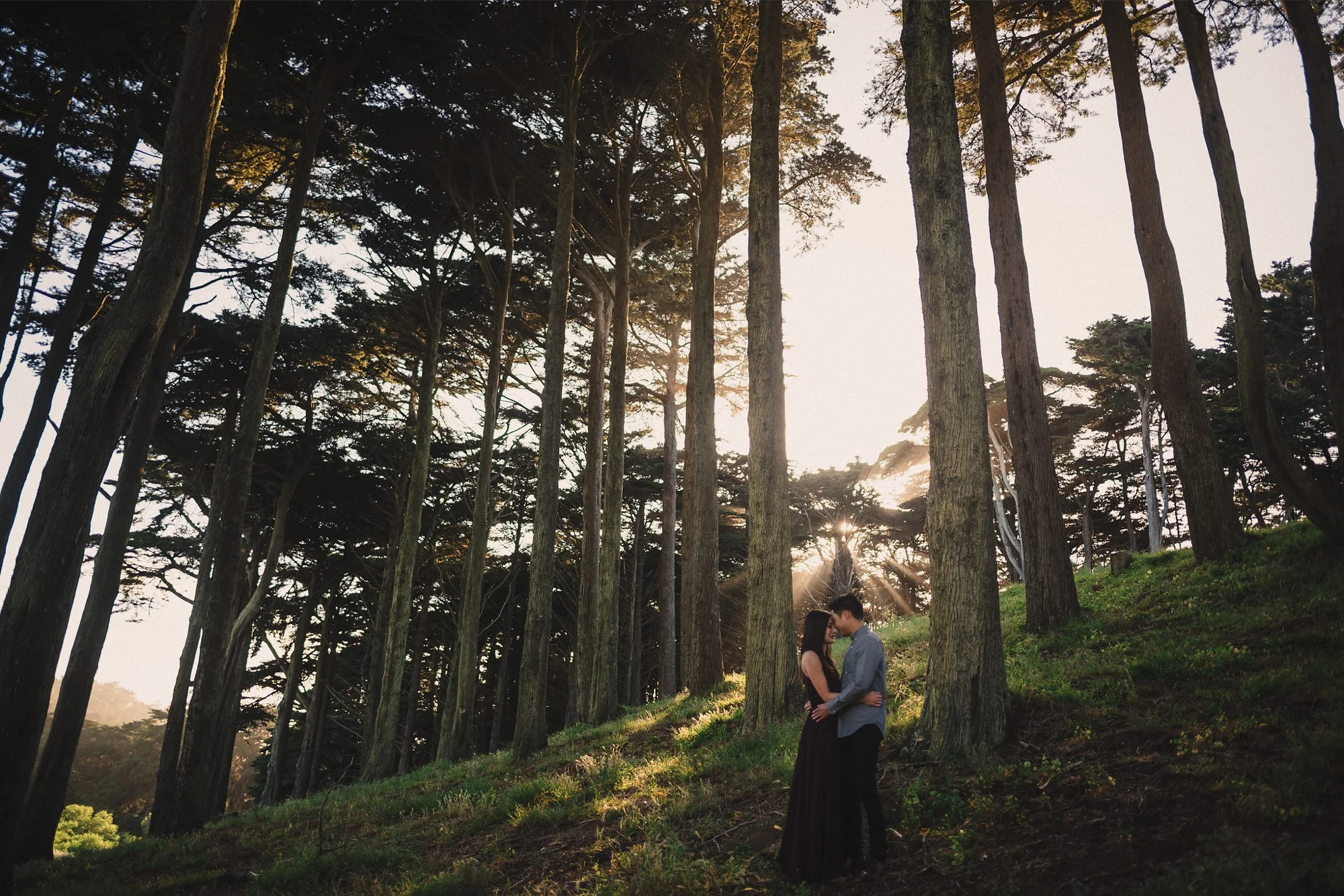 Legion of Honor + Lands End Engagement Session // Samantha + Richard // San Francisco Engagement Photos