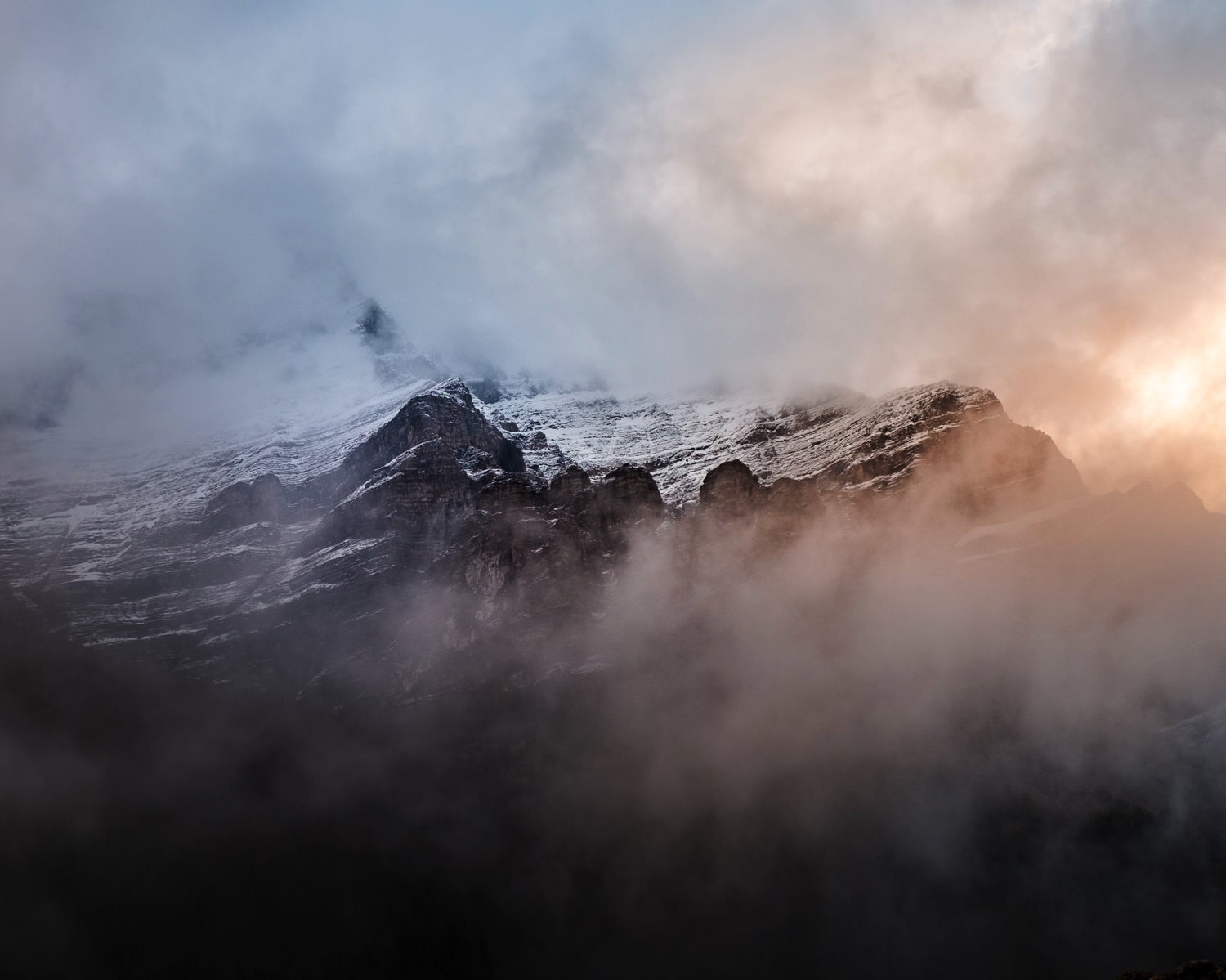 Sunset on the Canadian Rockies