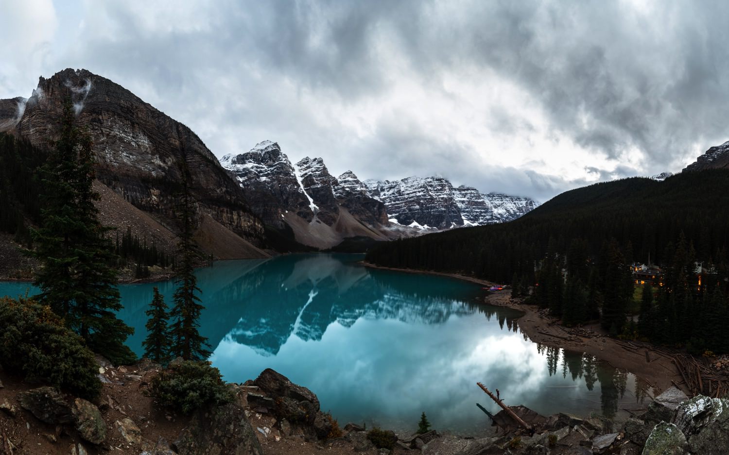 Dusk at Moraine Lake