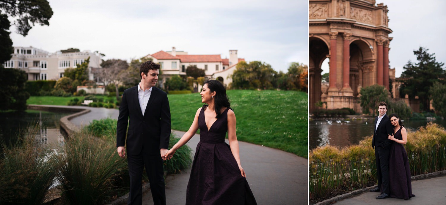 Engagement Photos at the Palace of Fine Arts