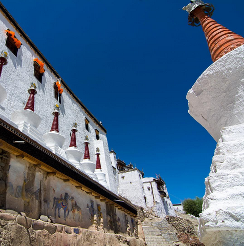 "The Thiksey Monastery of Ladakh is so peaceful that it's hard to believe that people actually live here. Granted, those people are actually Buddhist monks so I guess no Netflix and Chill for them? Would you like to live in a Buddhist Monastery?"