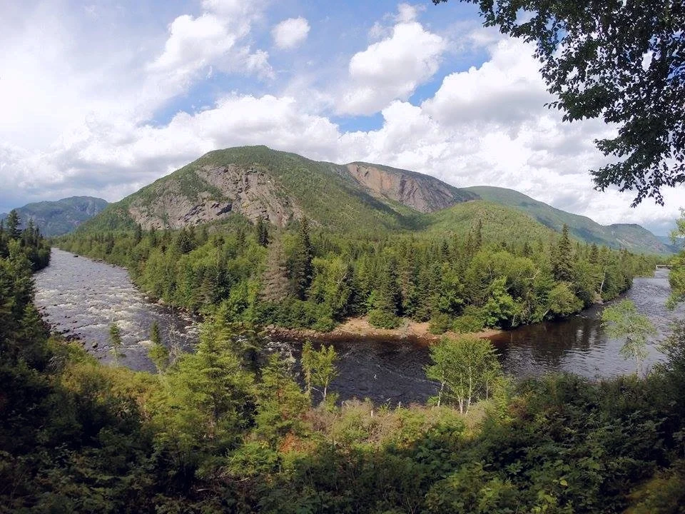 Hiking through the Mountains in Quebec