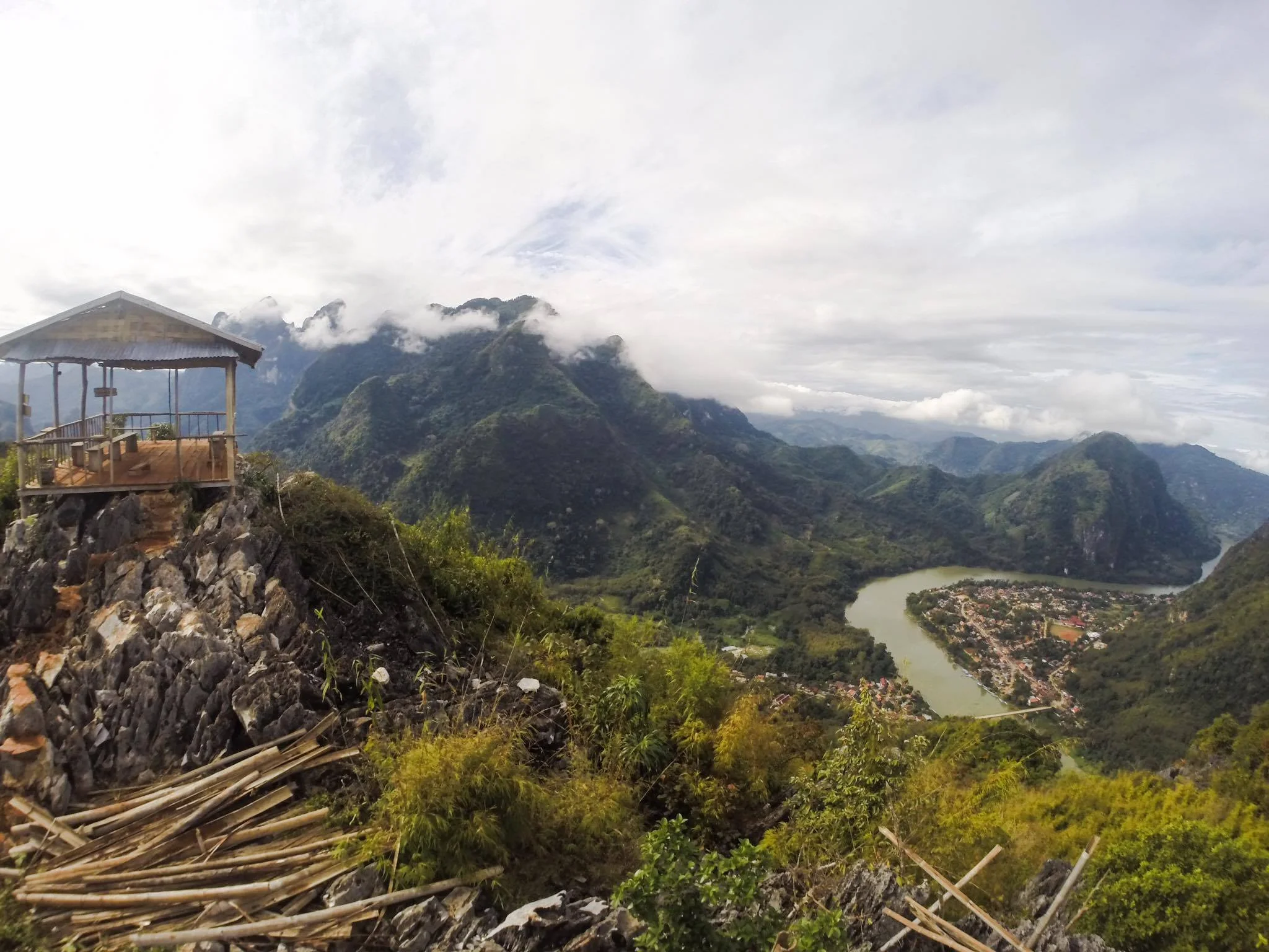 Hiking to Nong Khiaw Viewpoint
