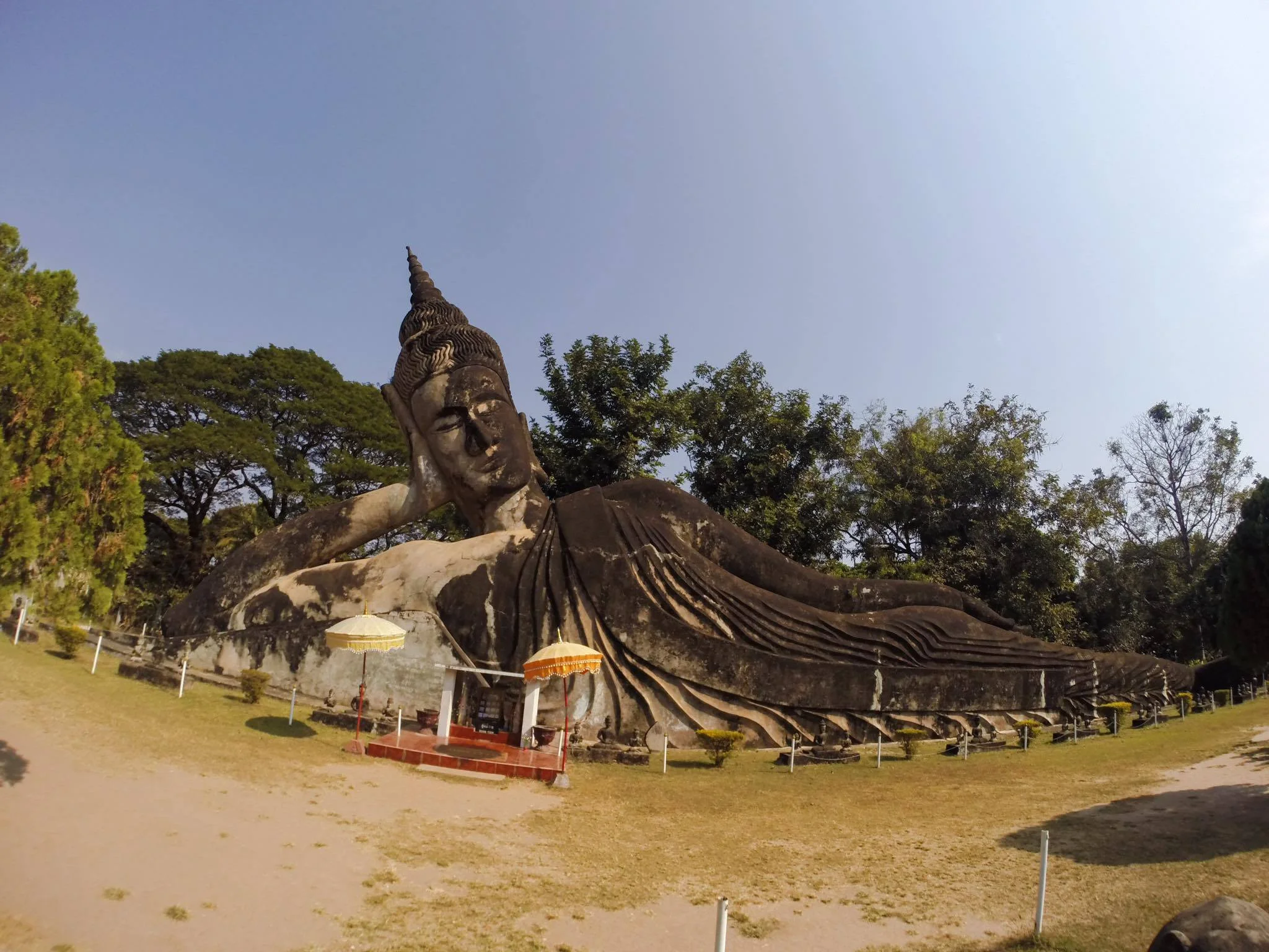 Visiting Buddha Park in Vientiane 