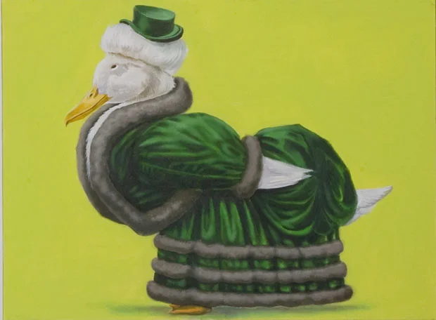 "DuckLady", house paint on canvas - 2012 