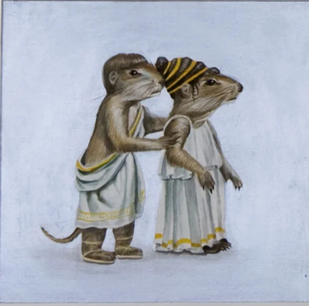 "Roman couple", house paint on canvas - 2012 
