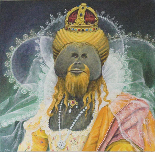 "Monkey Queen", house paint on canvas - 2012 