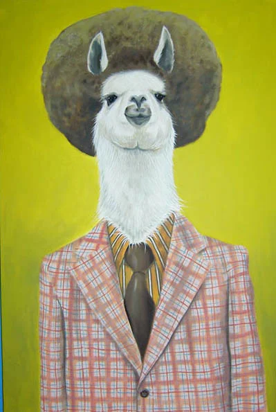 "70's Dude", house paint on canvas - 2012 