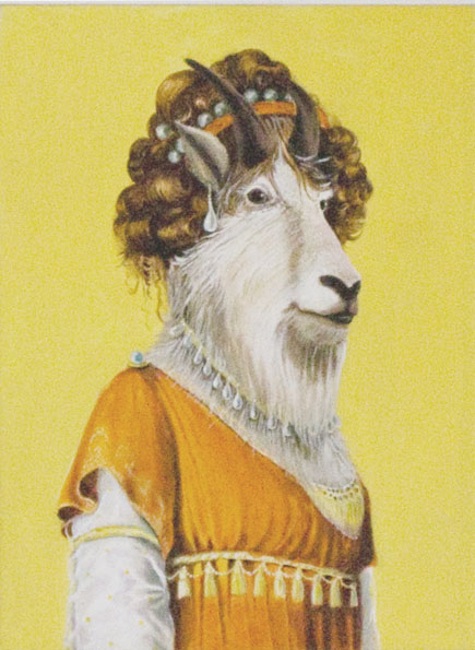  "Goat Lady", house paint on canvas - 2012&nbsp; 