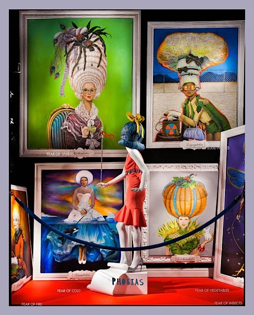 "Phobia Windows", paint on board, paper mache - 2011