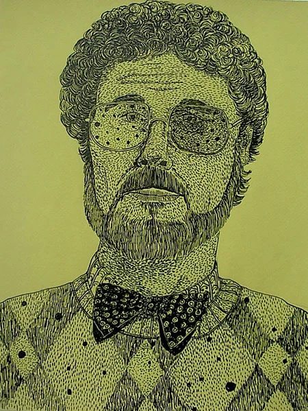"Dr Jacoby", ink on paper - 2013 12"x14"