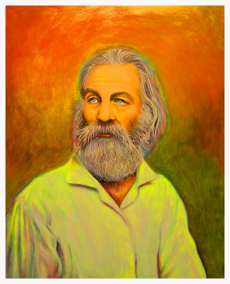  "Walt Whitman", fluorescent paint on board - 2011 14"x18" 