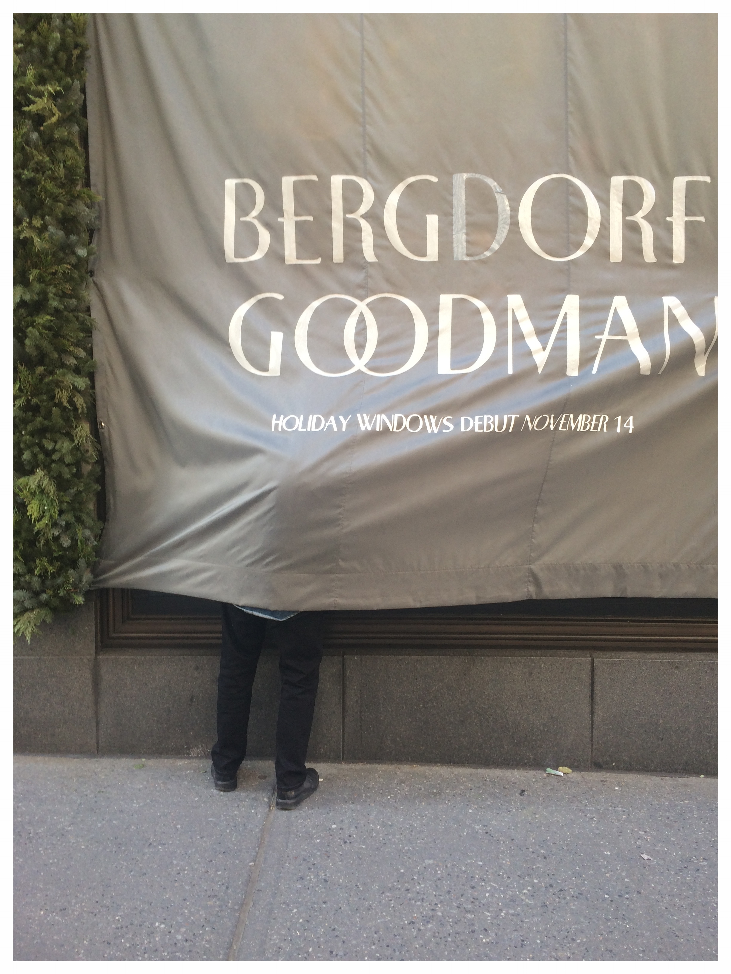 David Hoey, Bergdorf's creative genius taking a peek.