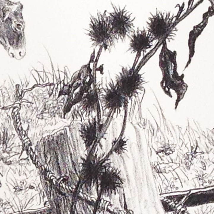 This detail brings the background and foreground elements together. Making decisions is a vital part of Jack's work.