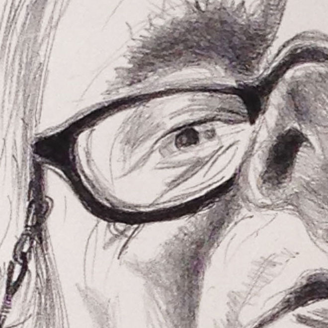 Drawn quickly and easily, directly on the stone without a preliminary drawing.