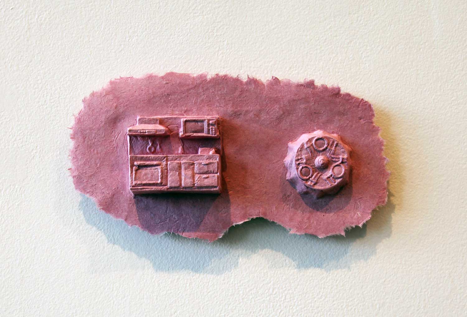 I wish that I can live in the sky: kitchen 2013, Paper casting: abaca fiber, dye, 10.5”x5.25”x2”
