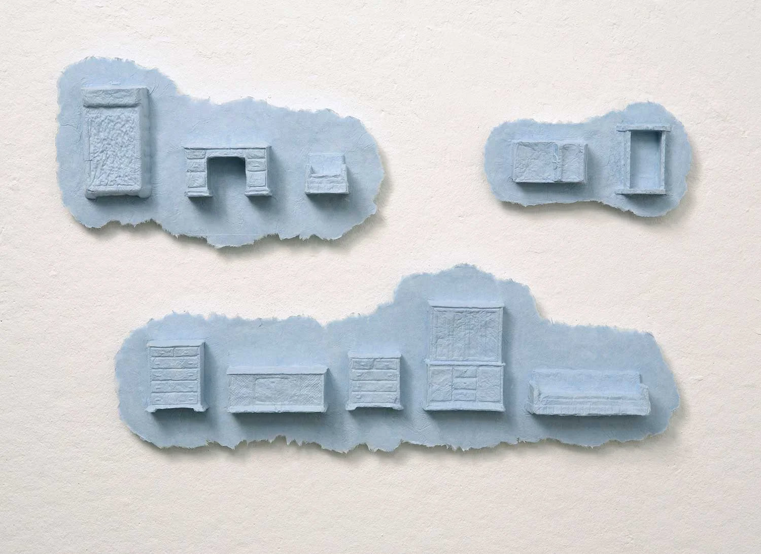I wish that I can live in the sky 2009, Paper casting: abaca fiber, dye Photo: David Scherrer