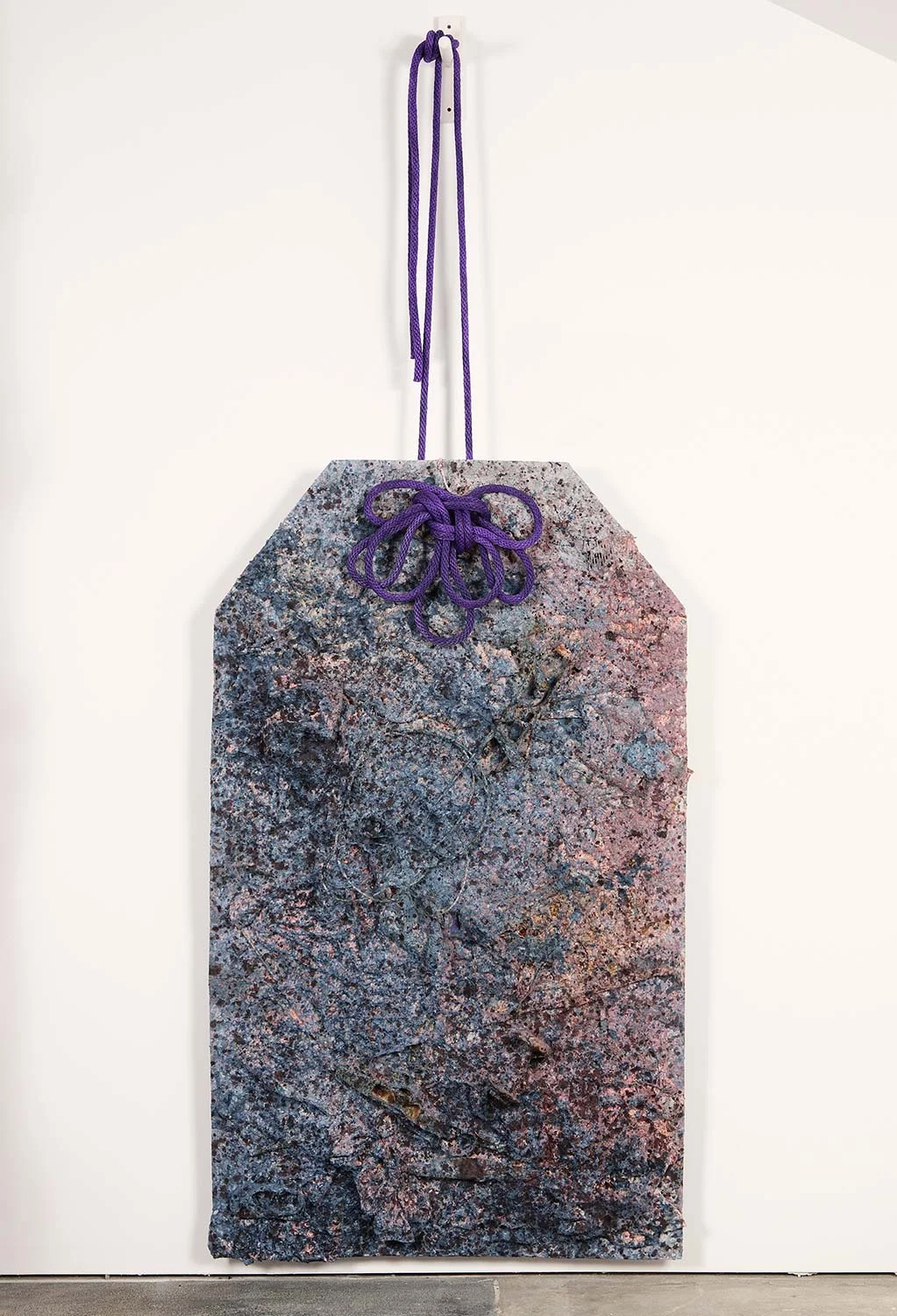 Omamori III: Forgotten 2011, 10’x4’x1’ Mixed Media: discarded objects, abaca fiber, natural dyes, and rope
