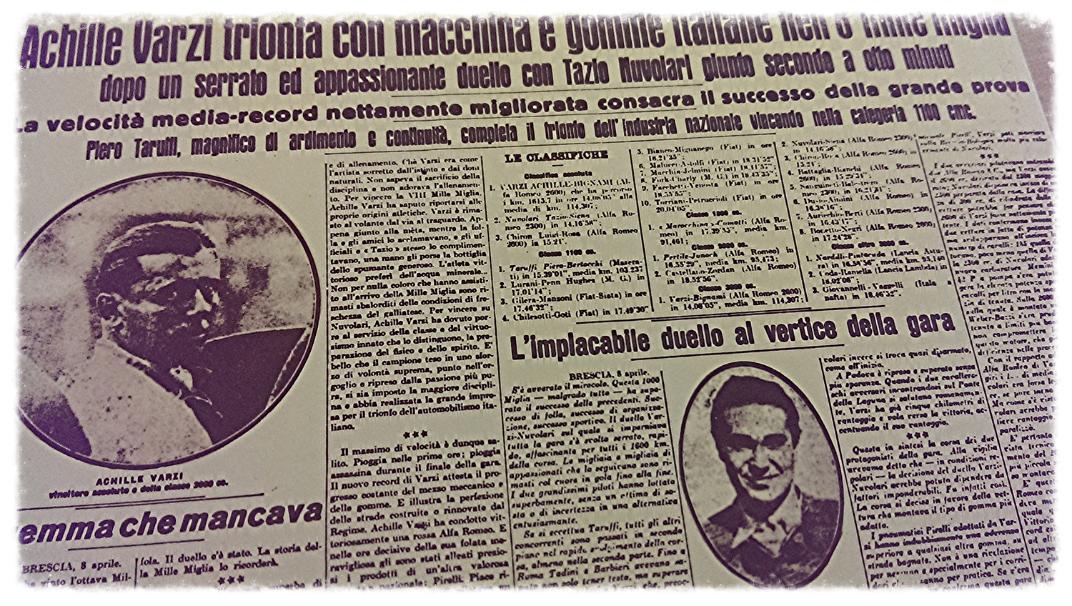 Varzi wins the Mille Miglia