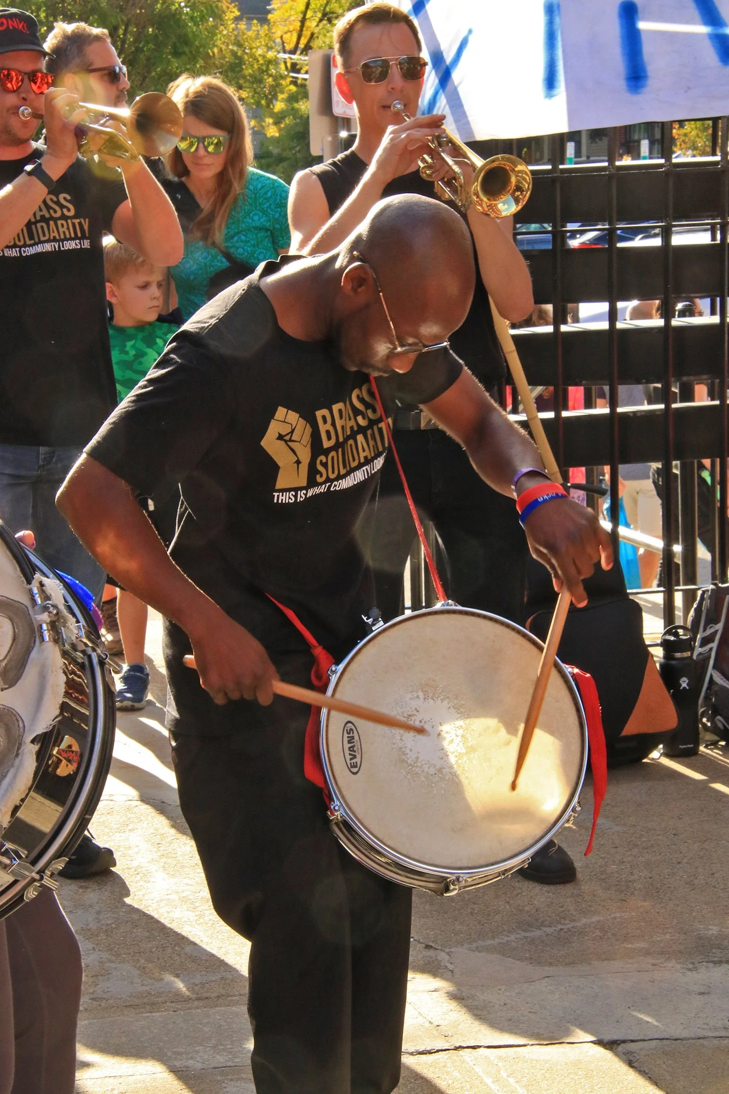 HONK! Somerville 2024 Brass Solidarity Drummer