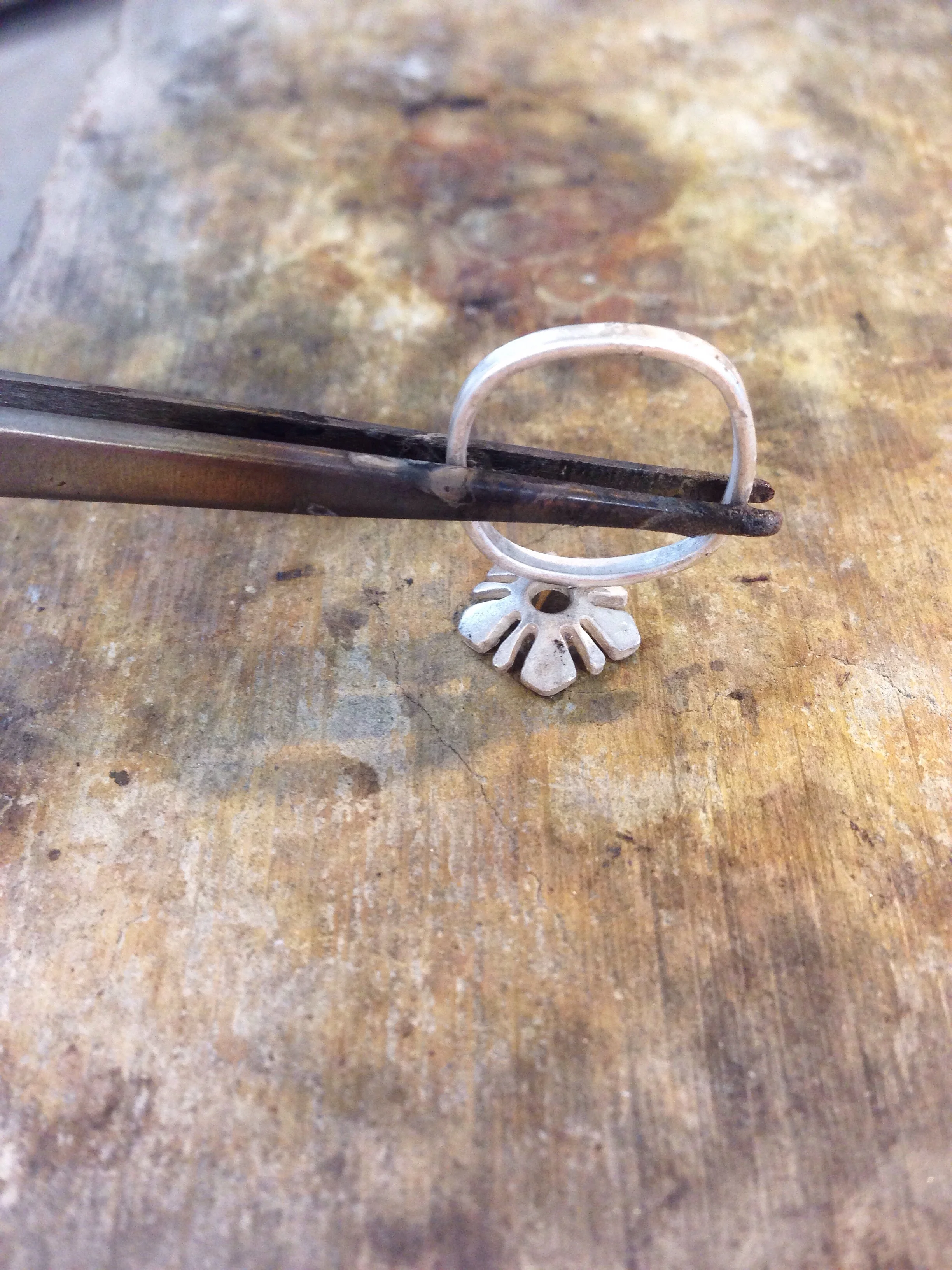 soldering blooms, just off center