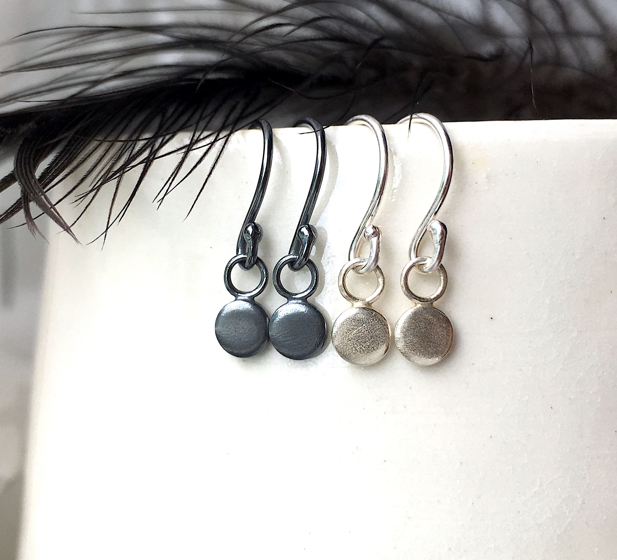 itty bitty dangles in silver