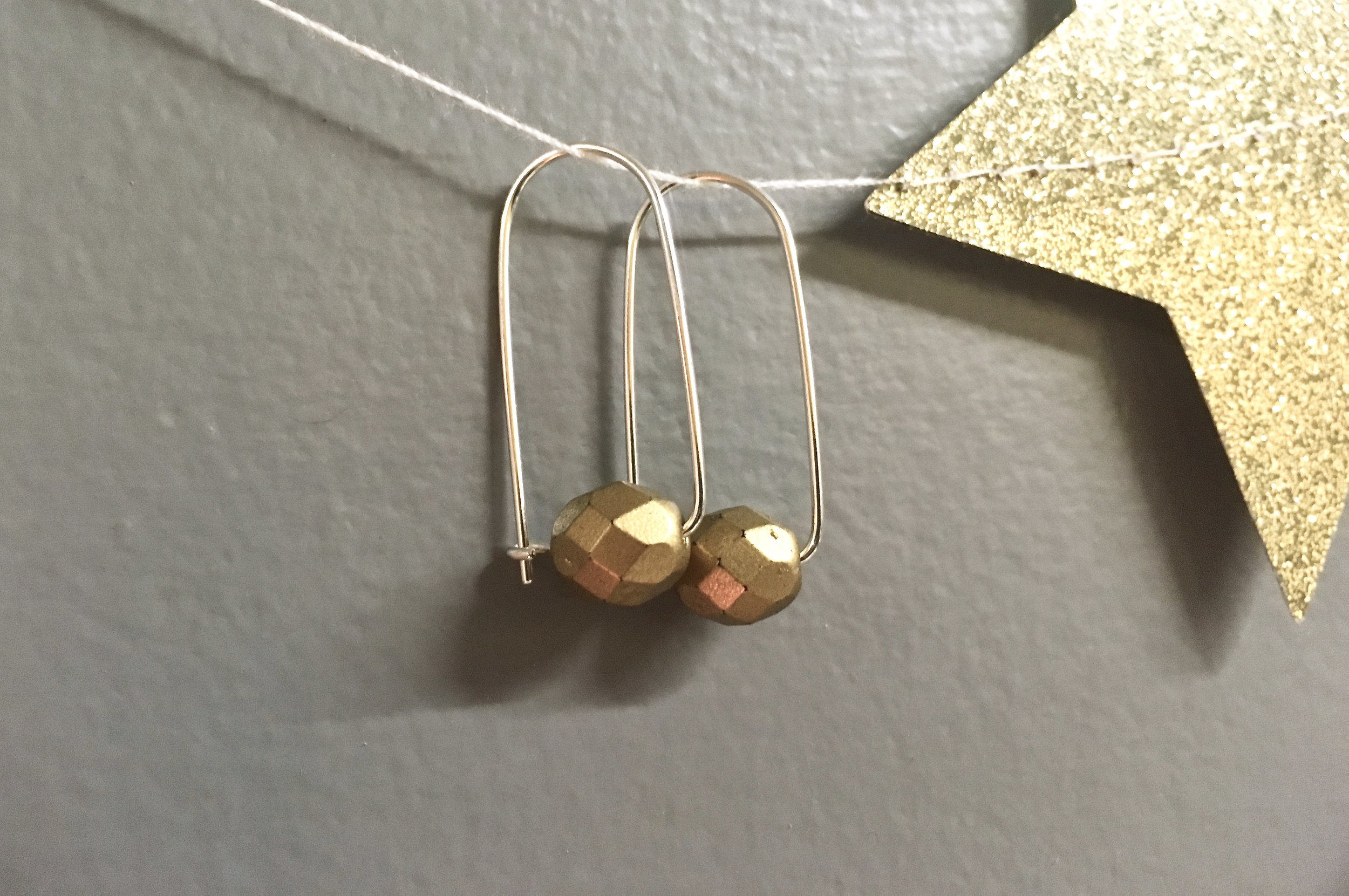 gold box earrings