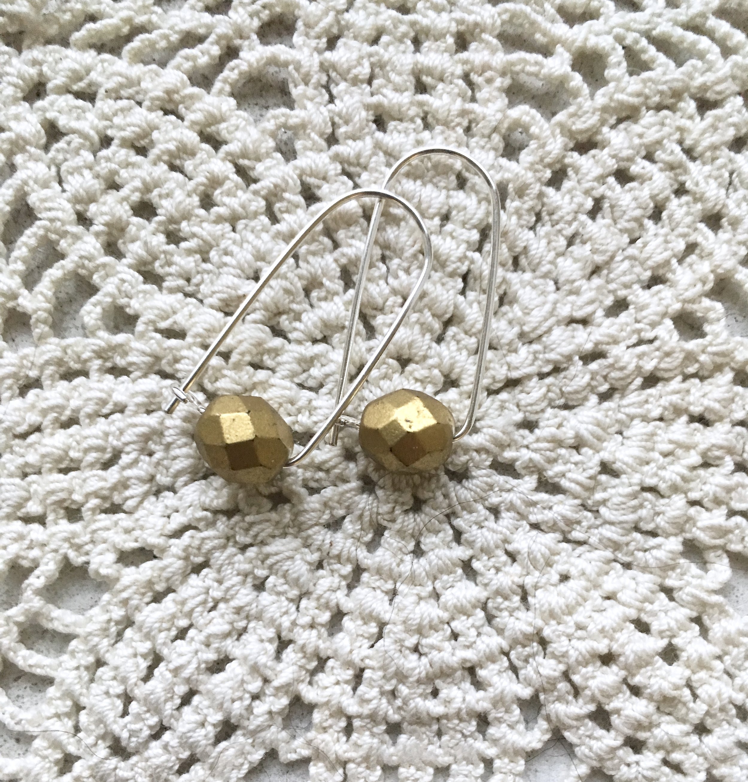 gold box earrings