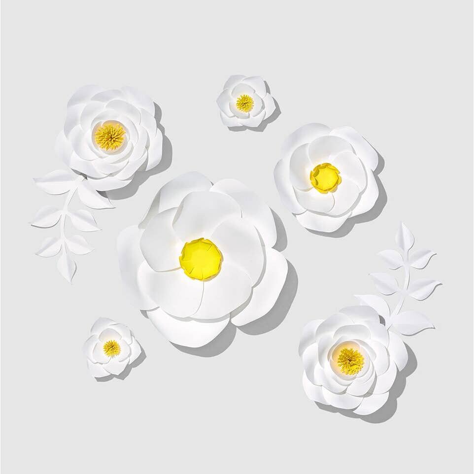 Elegant White Paper Flower Wall Art