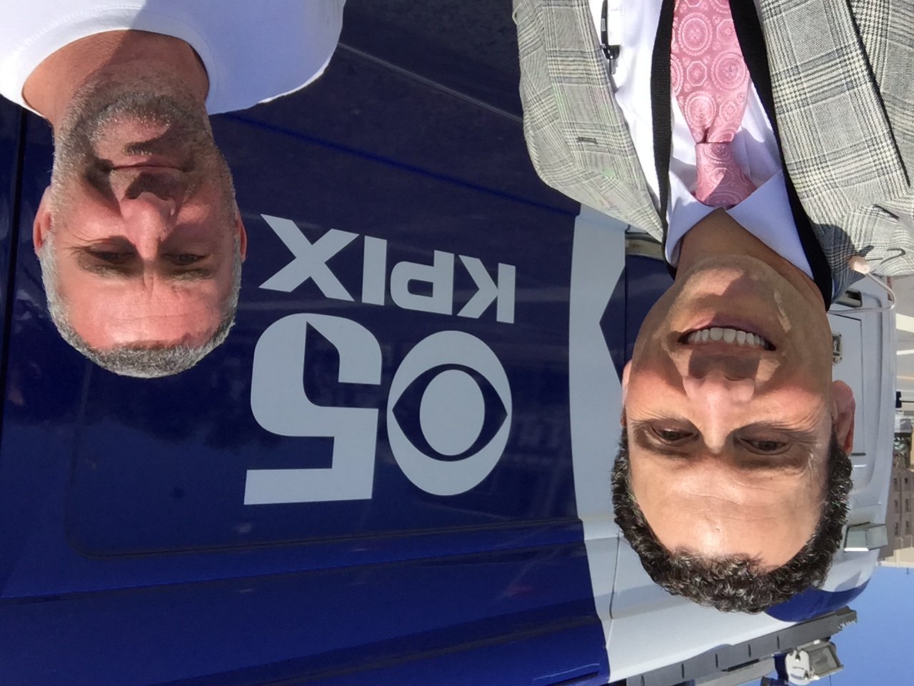 Me with KPIX 5 videographer Gregg Welk.