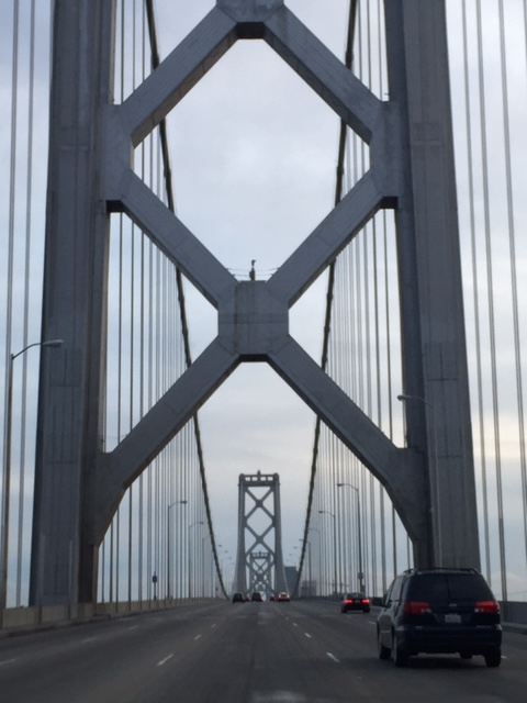 Headed home across the Bay Bridge into San Francisco.