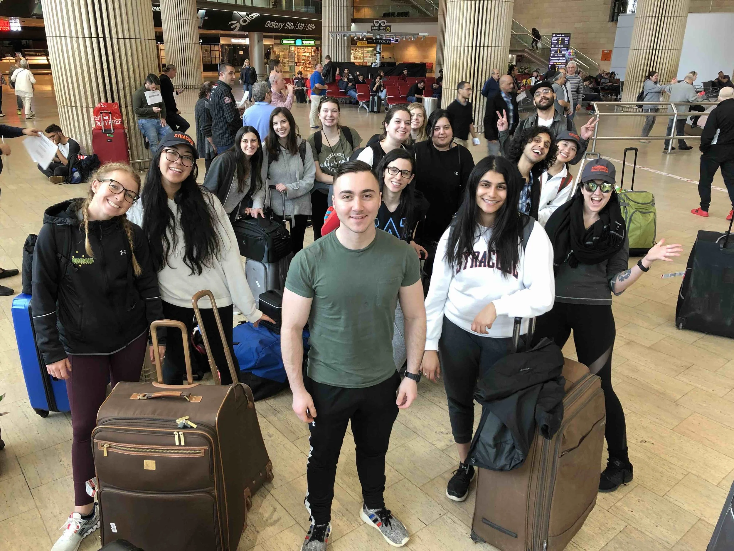 After: at Tel Aviv airport.
