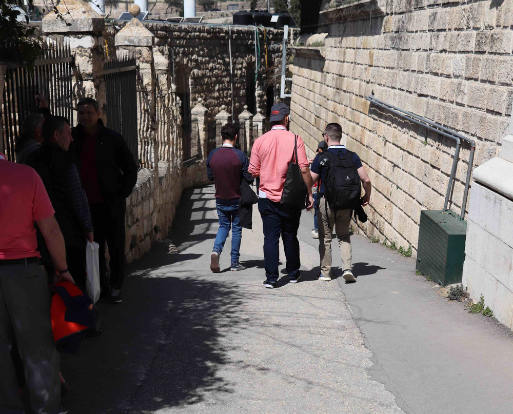  Walking the street Jesus took to enter Jerusalem the week before he was crucified. 