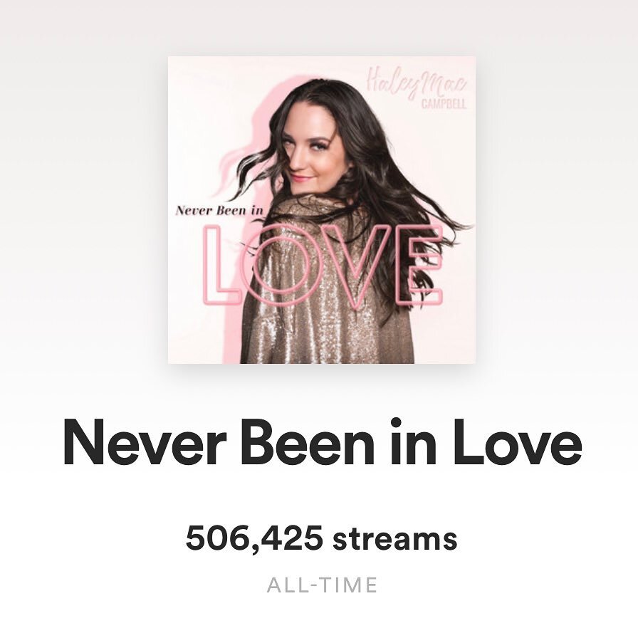 Over half a million streams on Spotify alone!! Thank y&rsquo;all for loving this song. Big news tomorrow!! 💖