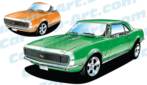 1968 Camaro SS Vector Clip Art