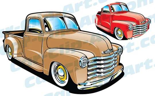 1953 Chevy Truck Vector Clip Art