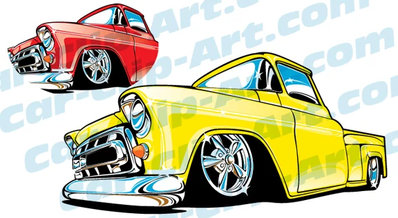 1957 Chevy Truck Vector Clip Art