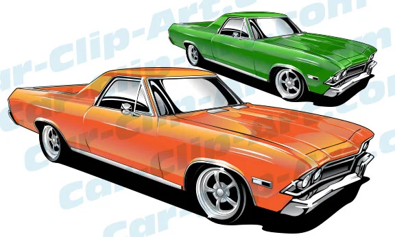 1968 Chevy El Camino Clip Art
