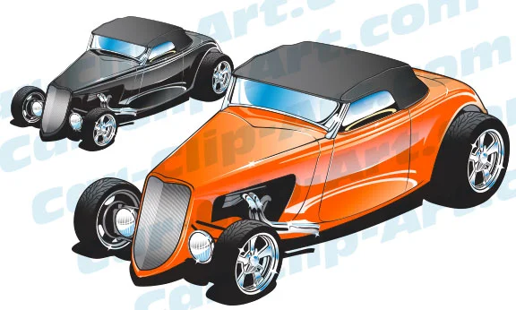 Modern Hot Rod Vector Clip Art