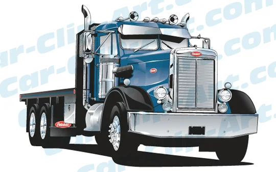 1968 Peterbilt Truck Vector Clip Art
