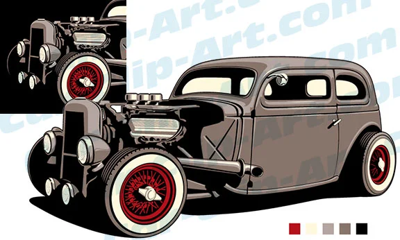 Vector Rat Rod Clip Art