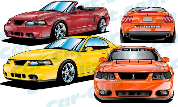 Mustang Cobra Vector Art Bundle - Save 50%!